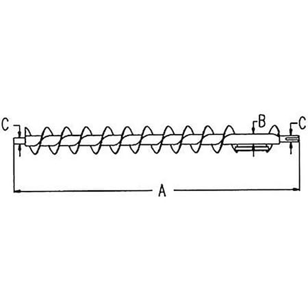 Aic Replacement Parts Auger, Unloader, Horizontal, Front Fits John Deere 9600 9610 WN-AH202875-PEX